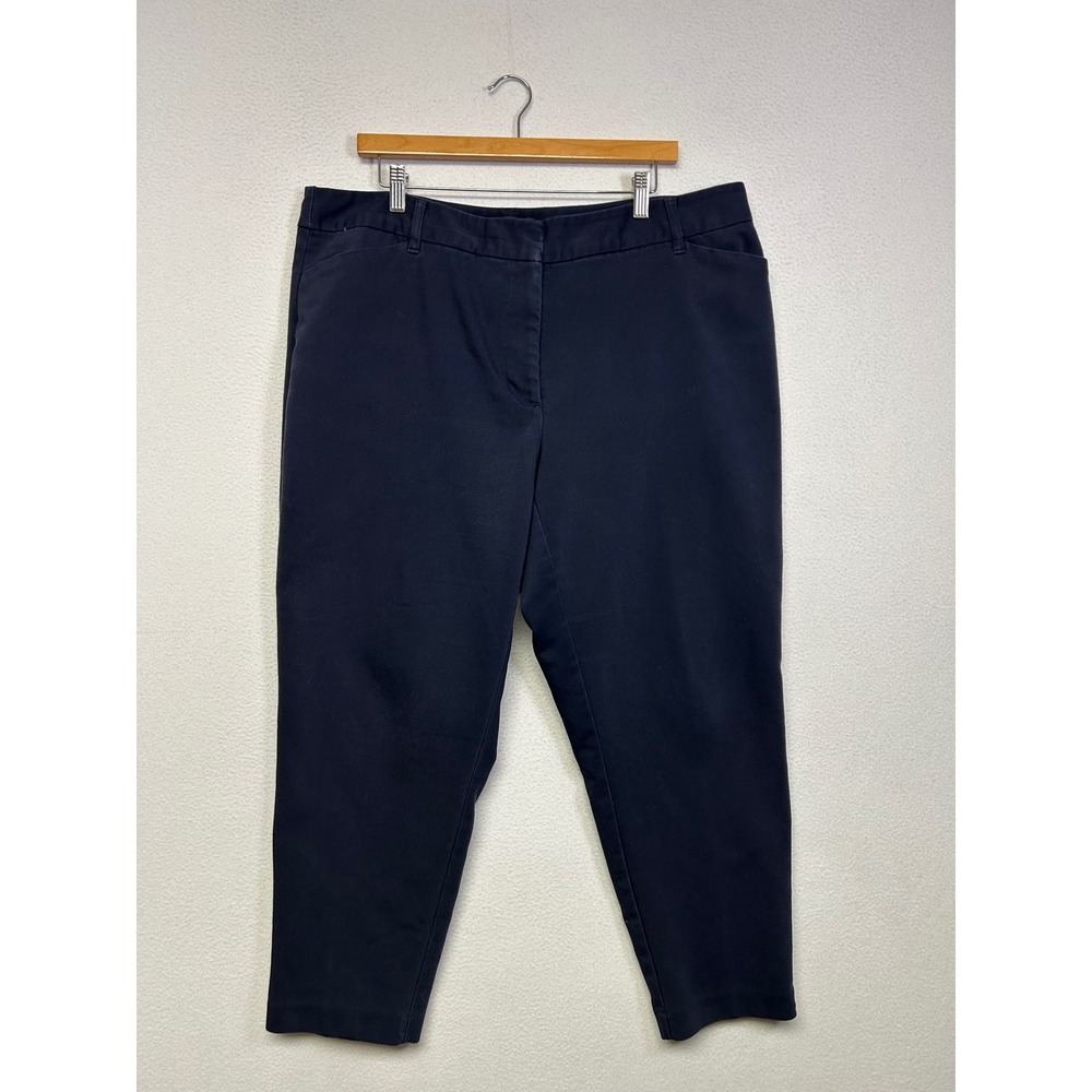 Professional Office Liz Claiborne Womens 16W Navy Blue Emma Classic Trousers